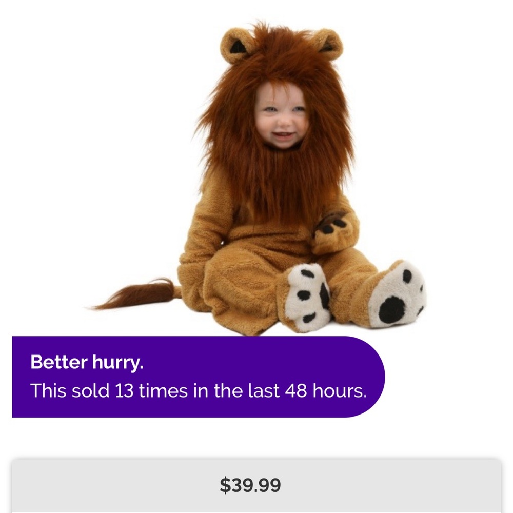Baby Lion costume